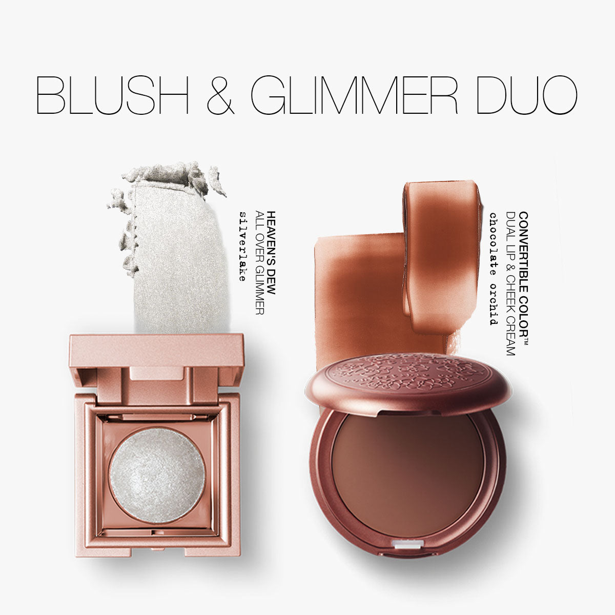 Blush & Glimmer Duo: Chocolate Orchid + Silverlake